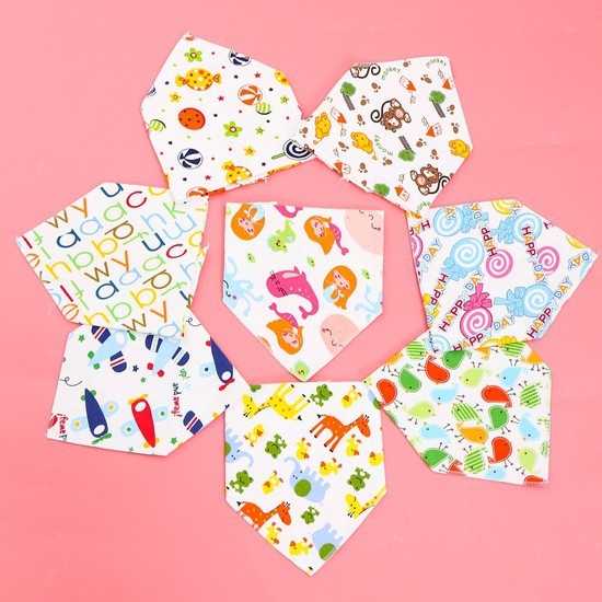 Sét 10 khăn yếm cotton cho bé