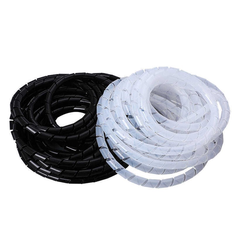 10 mét Dây xoắn ruột gà màu đen trắng phi 6