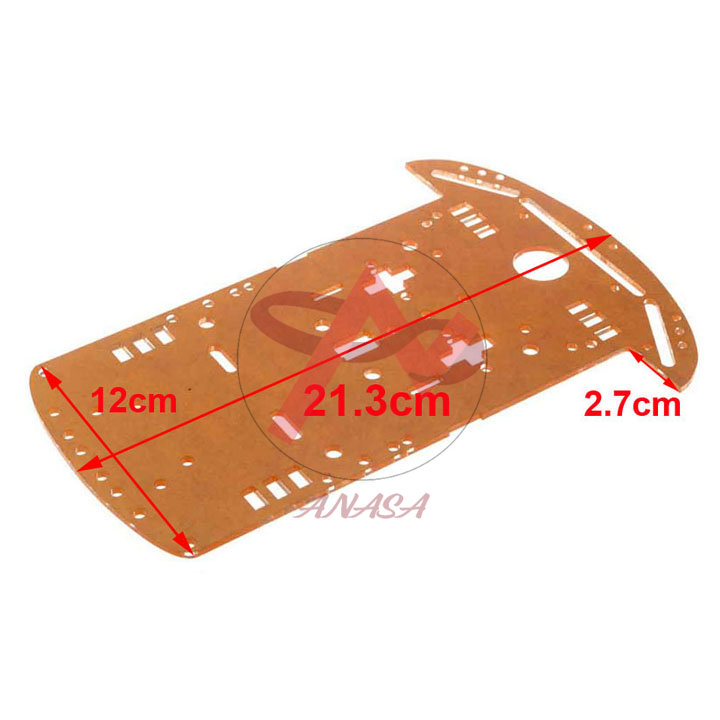Bộ Khung Xe Robot 3 Bánh Mica Trong