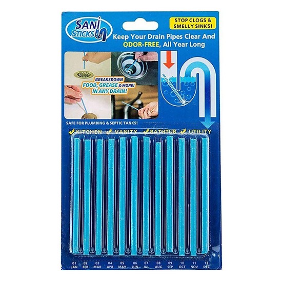 [HCM]Que thông tắc cống (Vỉ 12 que) - Dụng cụ thông cống gia đình