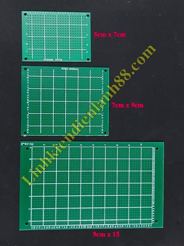 PCB lỗ 7x9cm phíp thủy tinh 1 mặt.