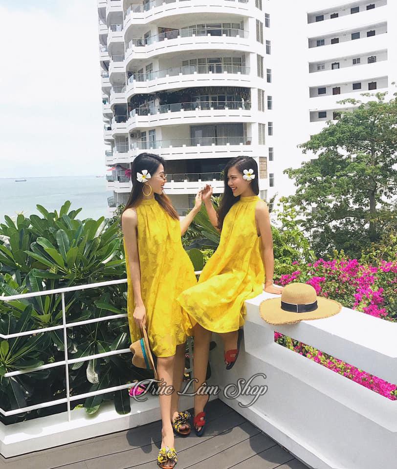 [HCM]Đầm Ren Cổ Yếm Dáng Suông Nhẹ Nhàng