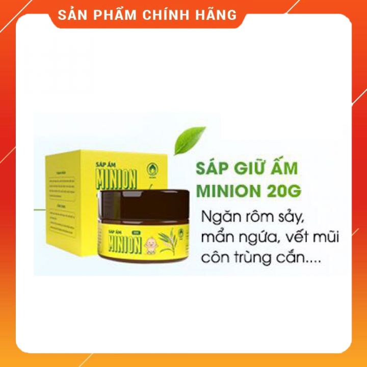 Sáp giữ ấm Minion cho bé ( Hộp 20G)( Tặng bình uống nước cho bé)