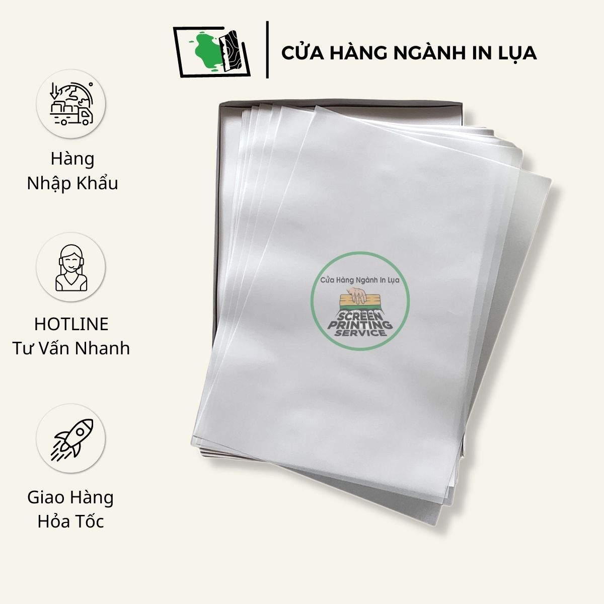 Giấy xuất phim chụp bản in lụa A4 1 hộp 250 tờ