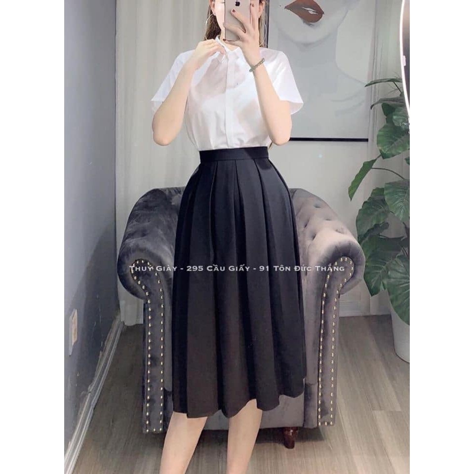 Áo sơ mi trắng CÔC TAY chất lụa
