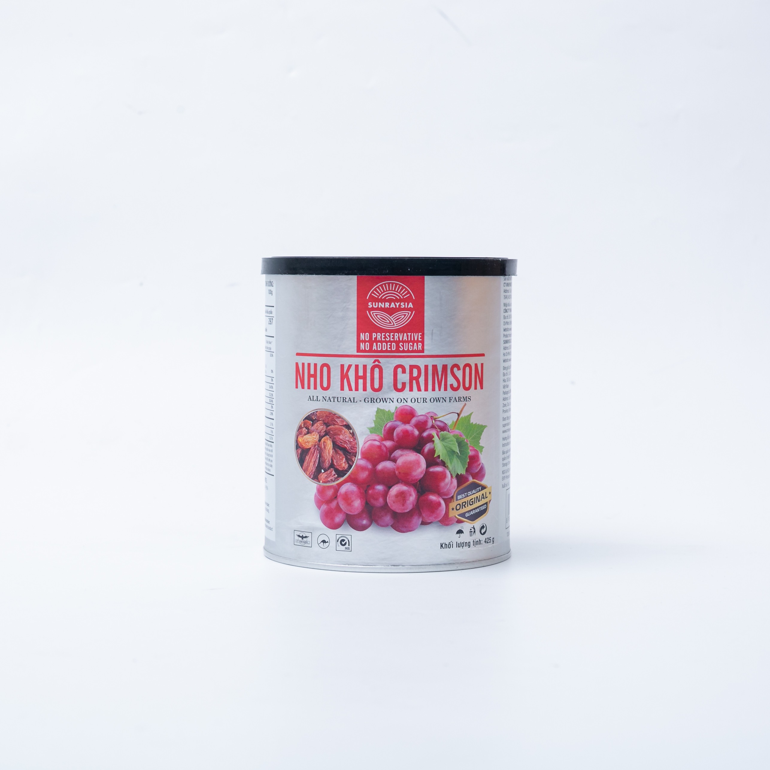 Combo 2 lon nho khô cao cấp Úc Sunraysia Crimson