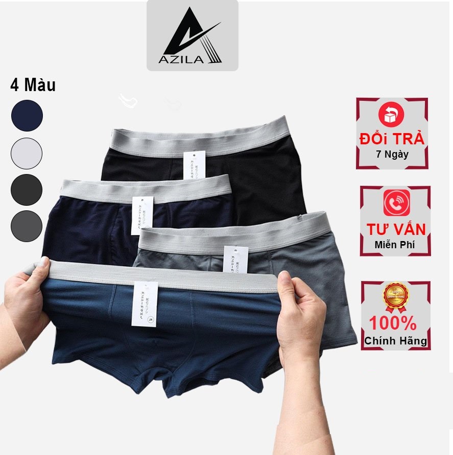 Combo 4 quần lót nam Brief Boxer Bamboo kháng khuẩn thương hiệu Azila
