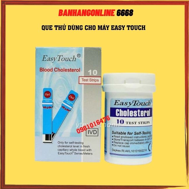Que Thử Mỡ Máu, Cholesterol Cho Máy Đo Easy Touch GCU ET322 5 Que