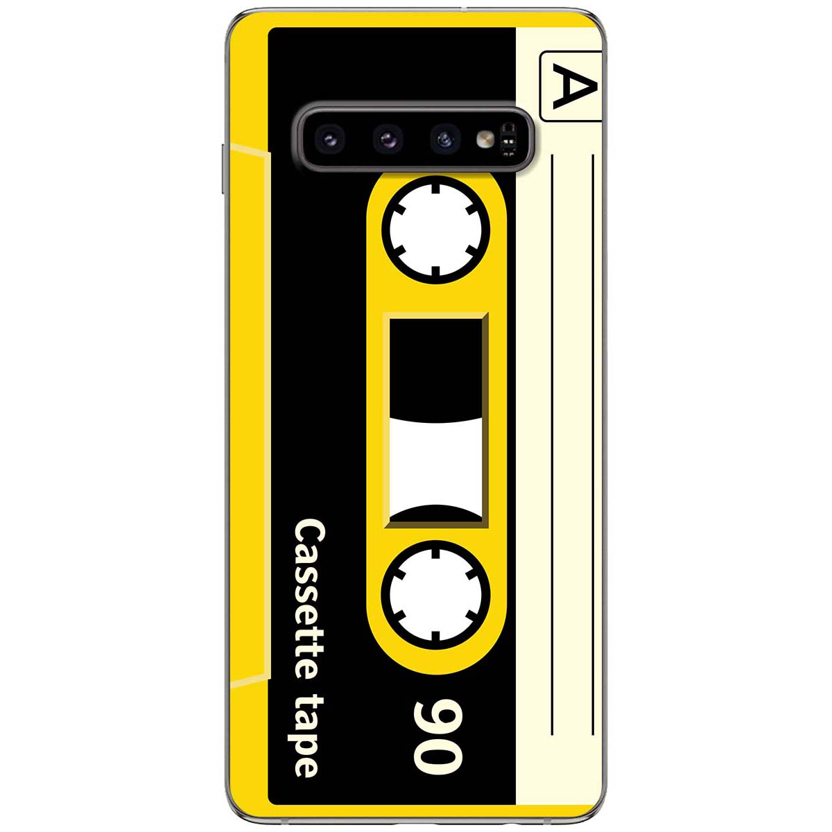 Ốp lưng dành cho Samsung Galaxy S10 Plus mẫu Cassette vàng