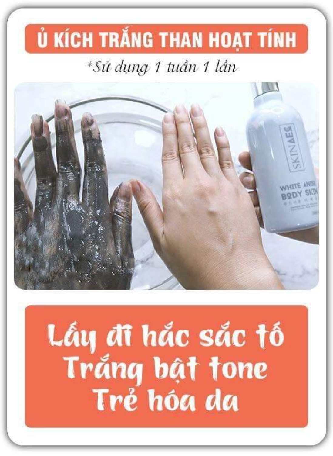 Tắm ủ kích trắng Than hoạt tính
