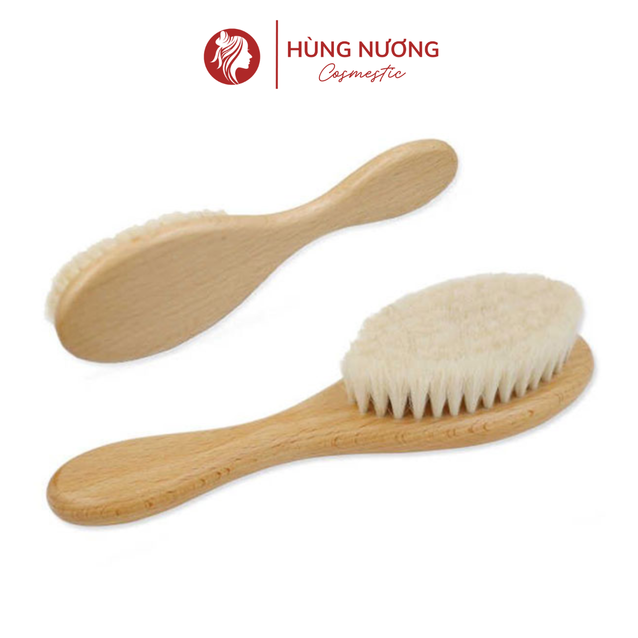Wood handle Barber iron brush for men to fade or remove sticky hair after cutting