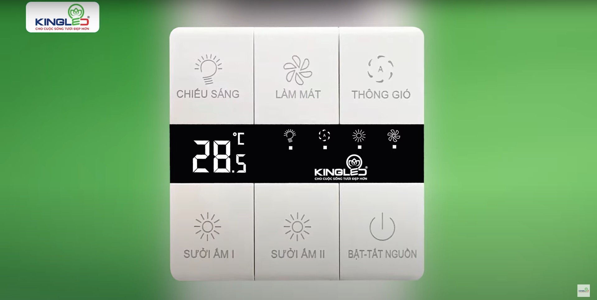Quạt Sưởi Điều Hòa Âm Trần (Thông Gió, Sưởi Ấm, Làm Mát, Chiếu Sáng) - KINGLED