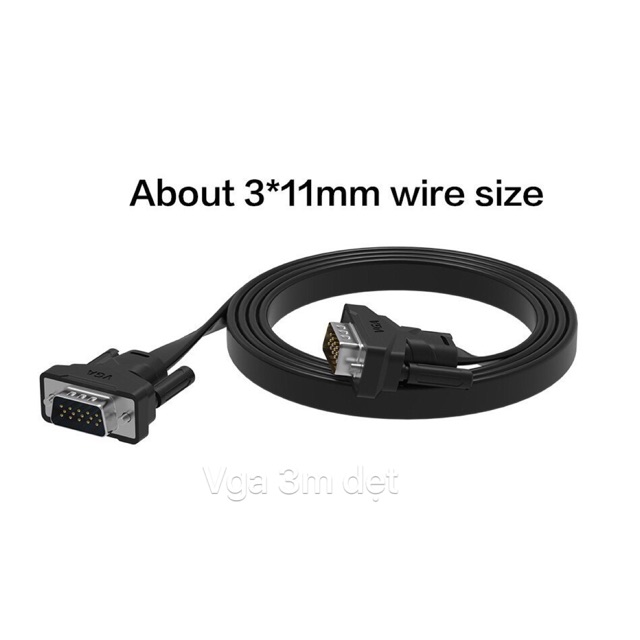 Dây cáp VGA 3m dẹt 3+6 cam kết hàng đúng mô tả chất lượng đảm bảo an toàn đến sức khỏe người sử dụng đa dạng mẫu mã màu sắc kích thước
