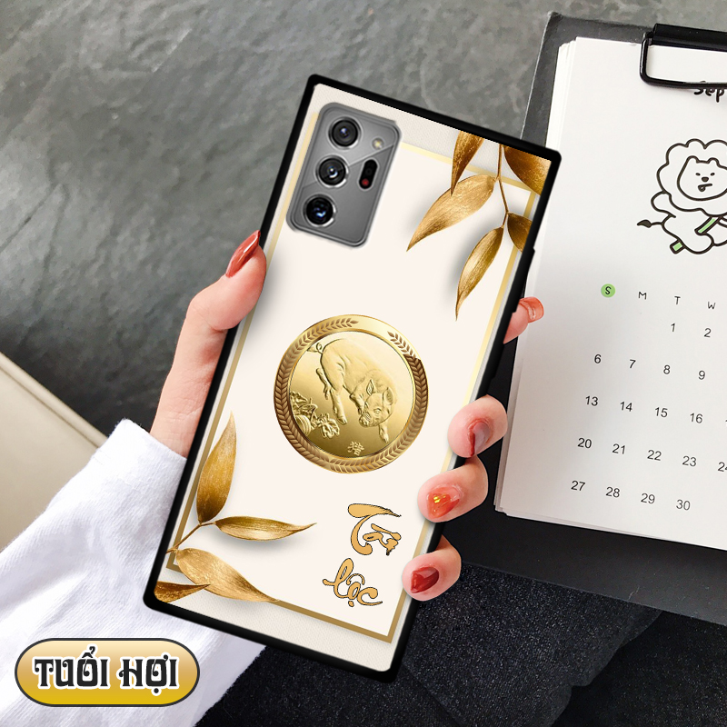 Ốp lưng kính 12 con giáp cho Samsung Galaxy Note 20 Ultra