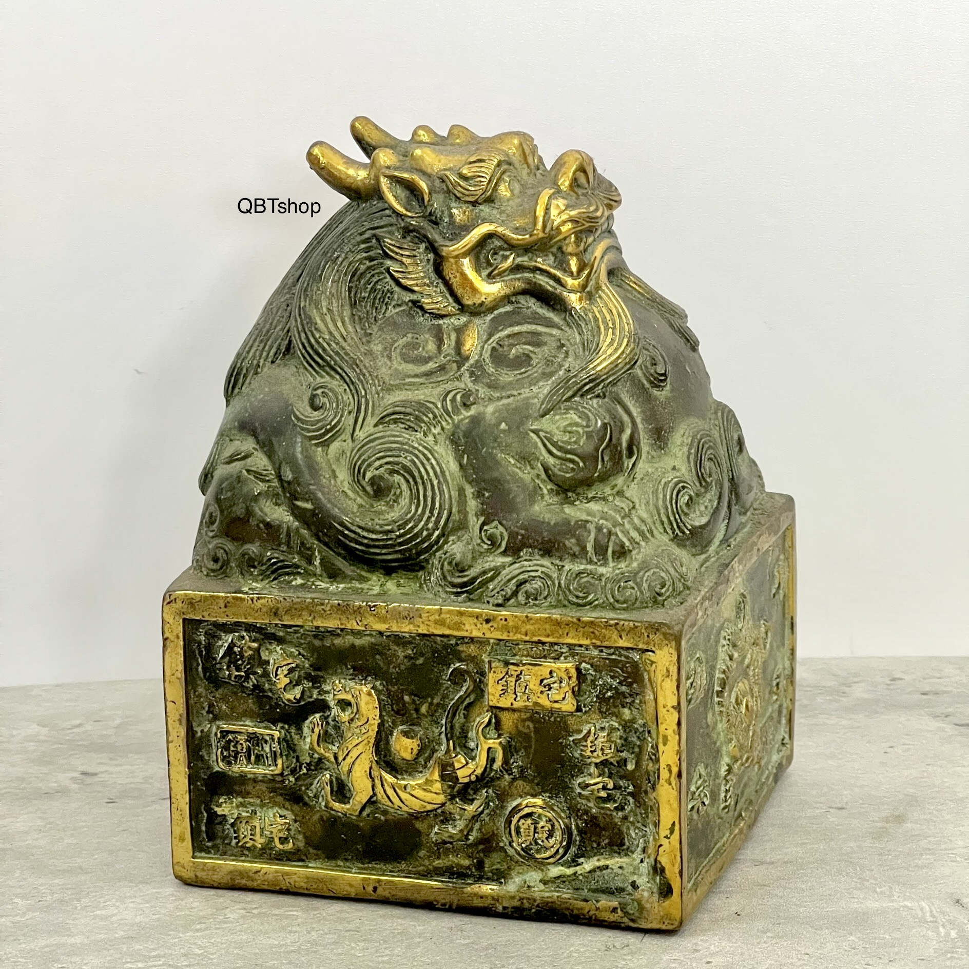 Ấn tỳ hưu lớn bằng đồng phong thuỷ