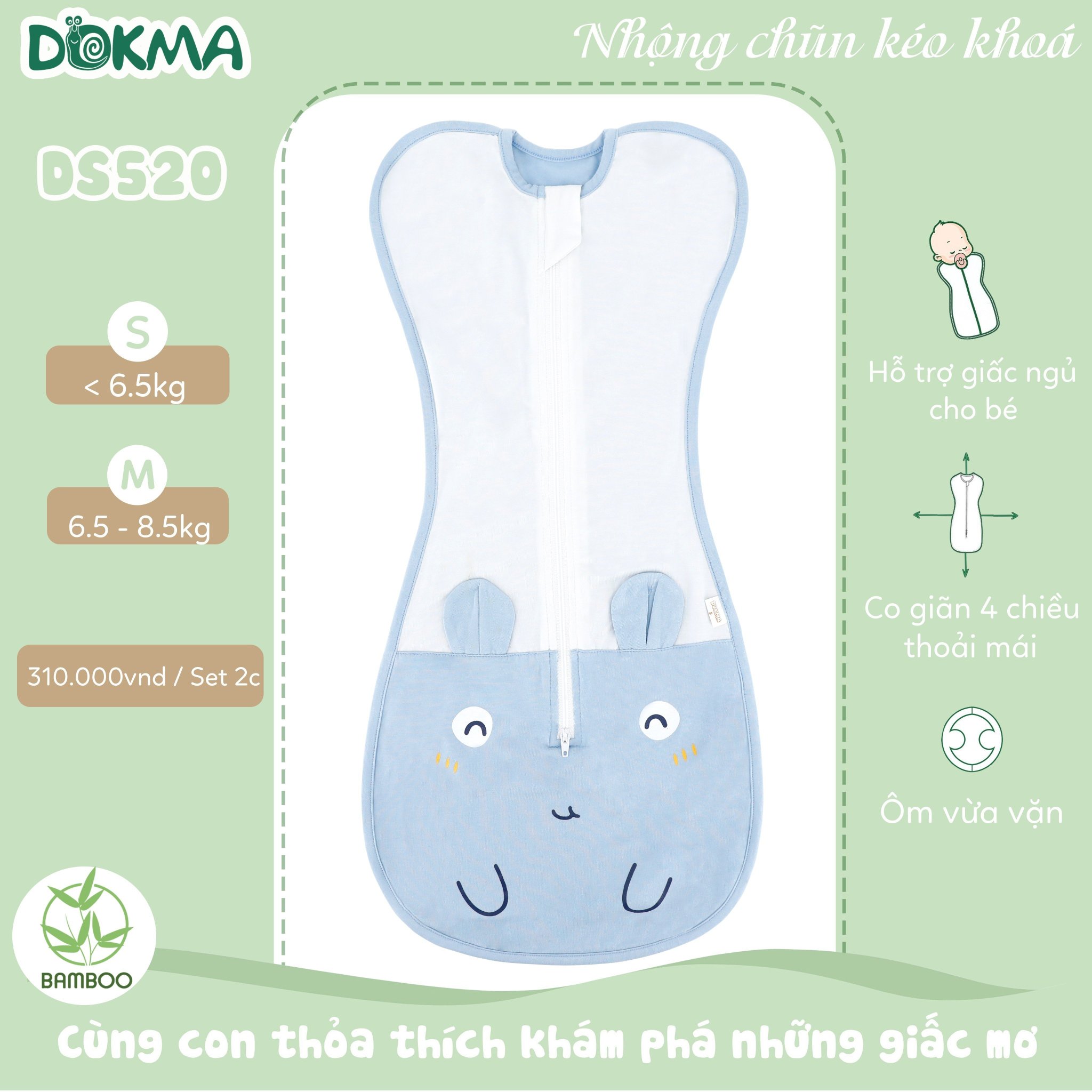 Nhộng chũn sơ sinh Dokma DS242