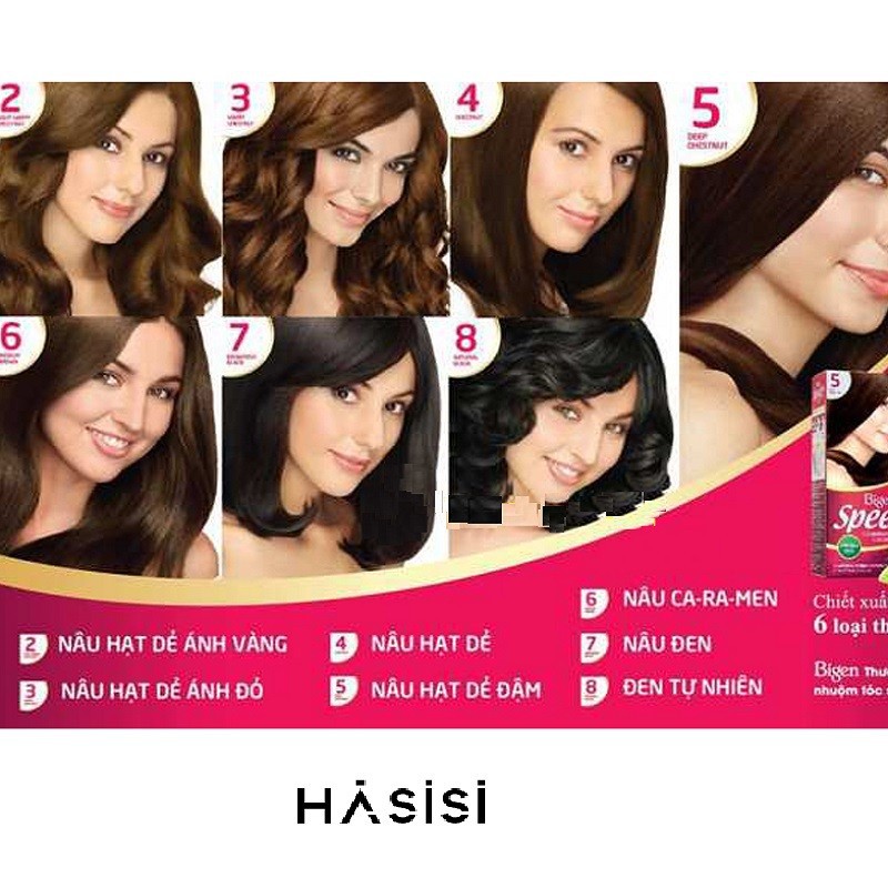 [HCM]Nhuộm tóc thảo dược Bigen số 4 Chestnut Nâu Hạt Dẻ