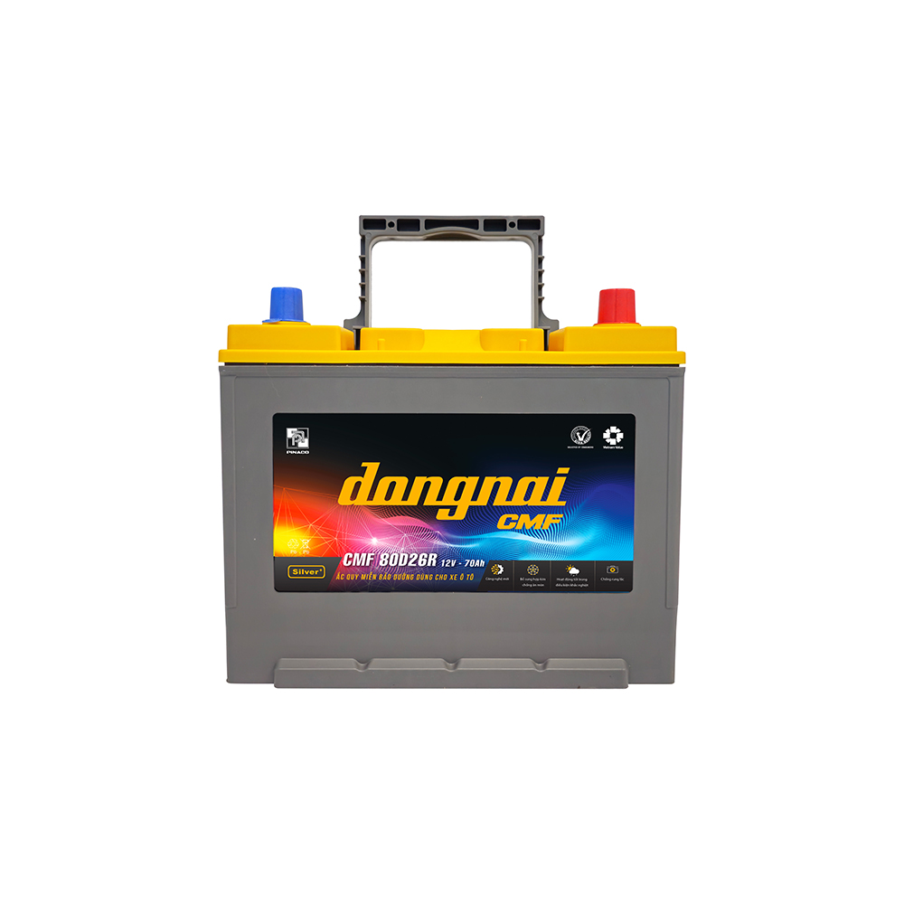 Ắc quy Ô tô ĐỒNG NAI CMF 80D26 (12V-70Ah)