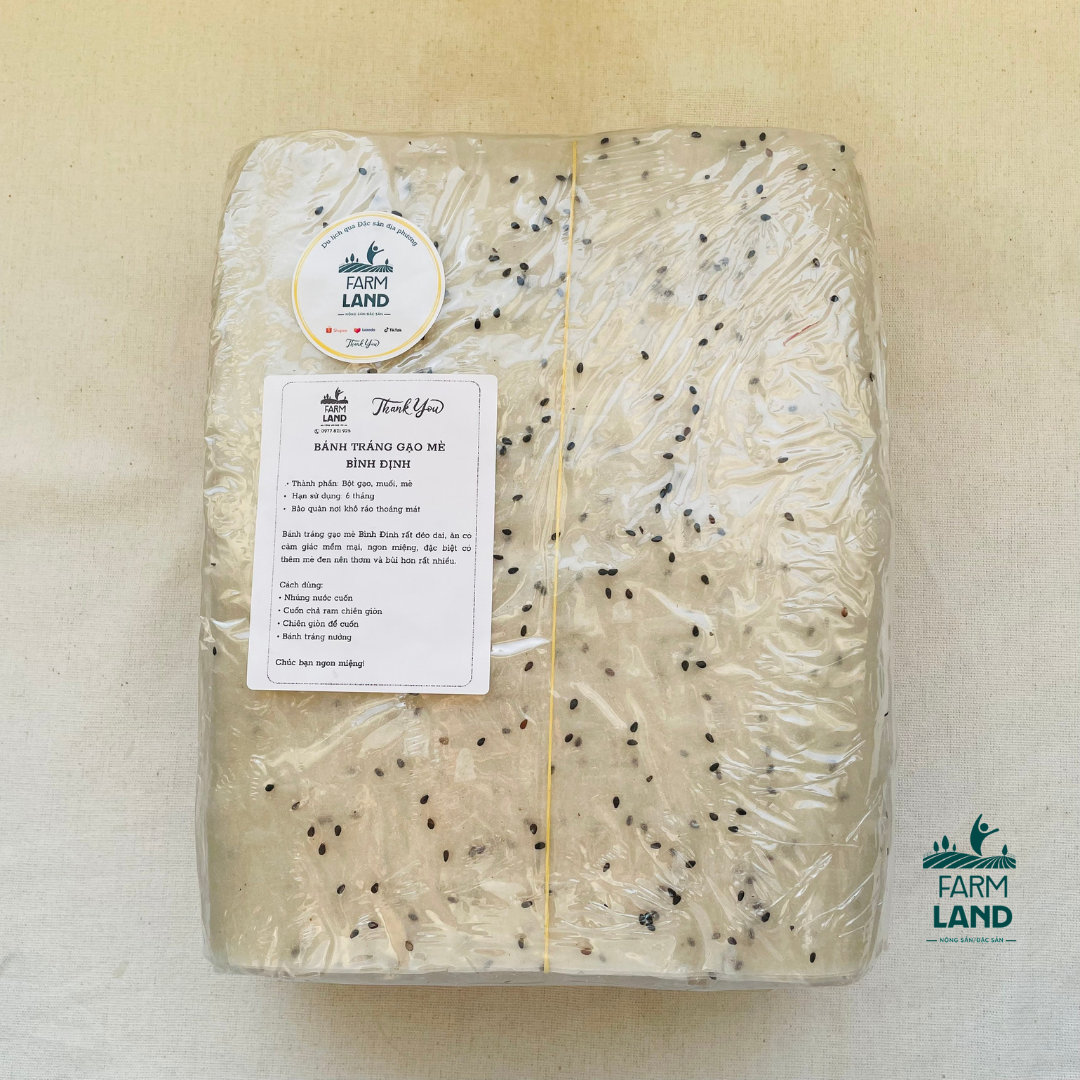 Bánh tráng gạo mè cuốn nhúng Bình Định 1Kg | Không dính | Dẻo thơm