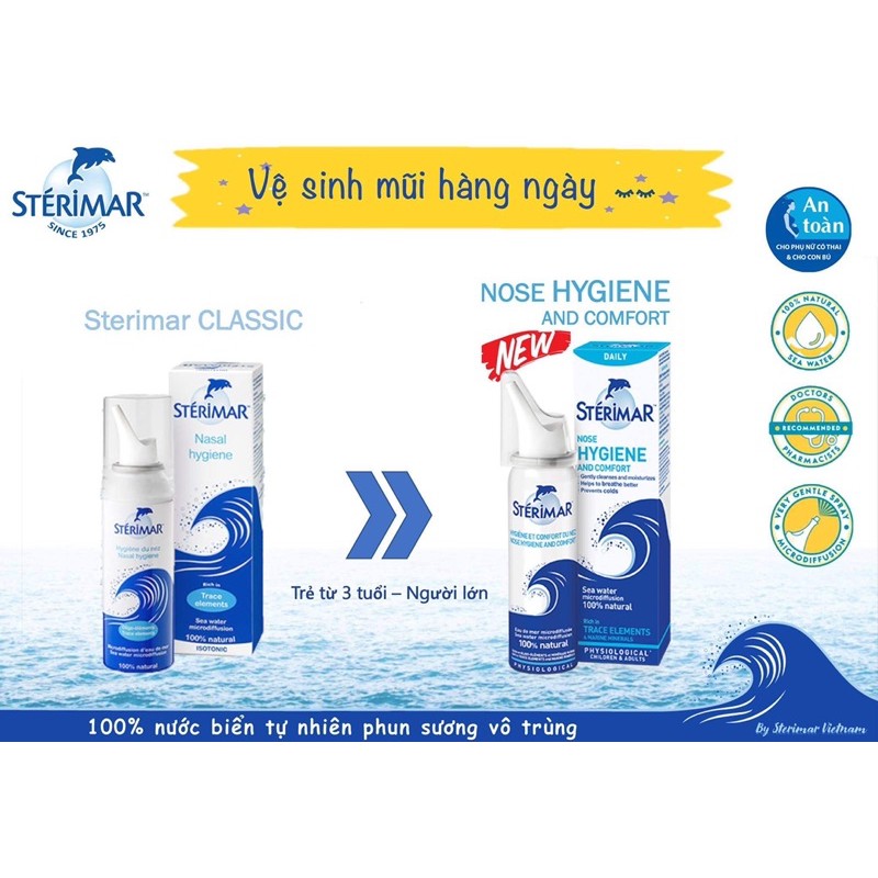 Sterimar - Dung dịch vệ sinh mũi / Xịt mũi Cá Heo