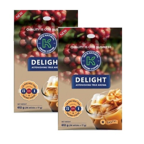 Cafe Hòa Tan K Coffee Delight 3in1 - 36 gói x17g