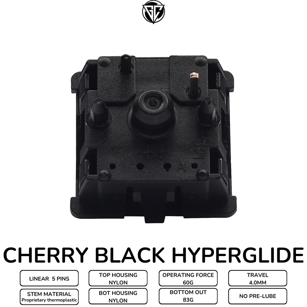 Cherry Black Hyperglide 5 pin Switch dùng cho bàn phím cơ