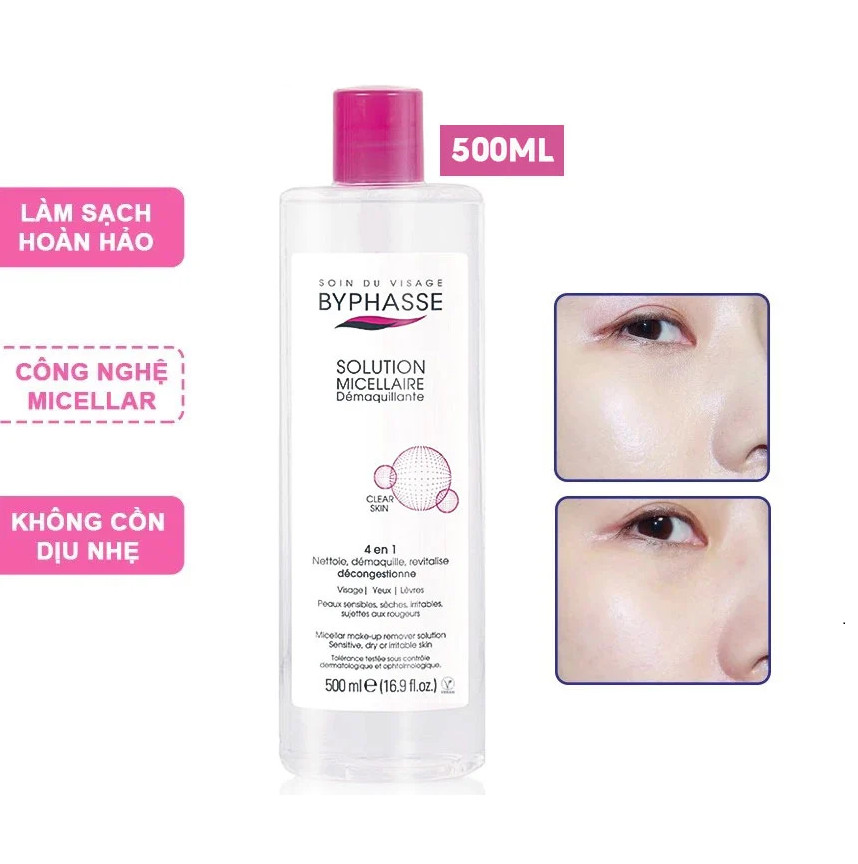Nước Tẩy Trang Byphasse Solution Micellaire Face 500ml