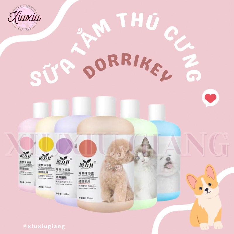 Sữa tắm chó mèo dorrikey 510ml - xiuxiu giang
