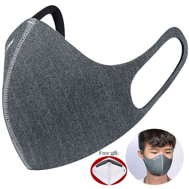 ROCKBROS Mặt Nạ Có Thể Giặt Có Thể Tái Sử Dụng Đi Xe Đạp Mặt Nạ Than Hoạt Tính Van Thở Chống Gió Chống Bụi Chống Khói Mù Khẩu Trang Chạy Chống Ô Nhiễm MẶT NẠ Pm2. 5