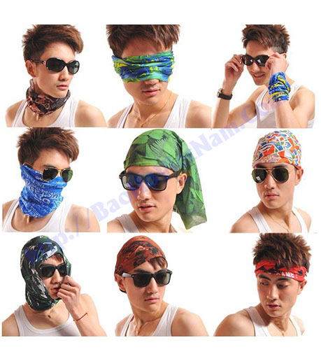 [HCM] Multi-purpose towel for backpacking, thick fabric, dustproof mask (Random color delivery)