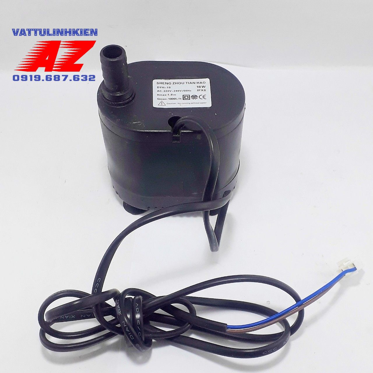 Bơm chìm mini 220V - 18W  cho bể cá, quạt hơi nước