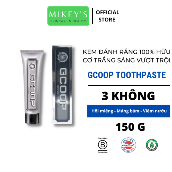 Kem đánh răng hữu cơ 100% tự nhiên trắng sáng vượt trội GCOOP chính hãng hàn Quốc (150 g)