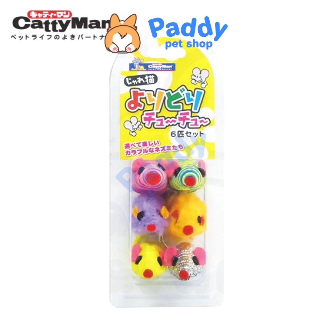 Đồ Chơi Cho Mèo Hộp 6 Chuột Mini CattyMan