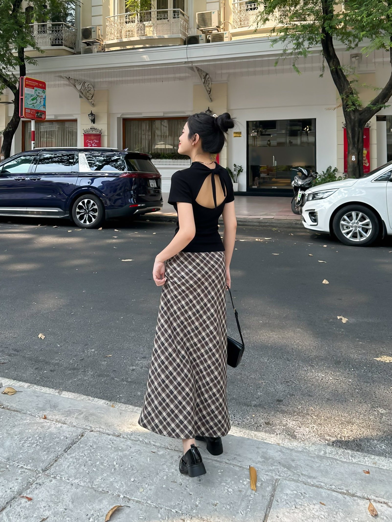 KIDO Áo croptop thun len nơ lưng EMMA TOP
