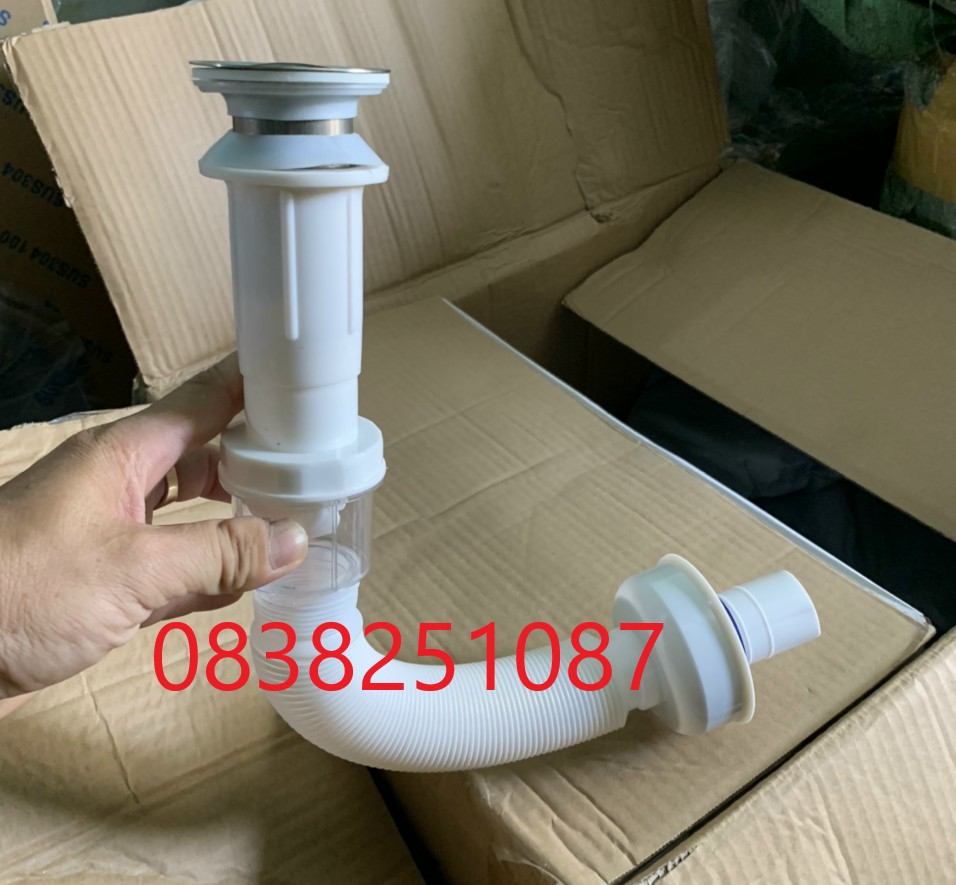 [HCM]Bộ xả nhấn ruột gà chống hôi tuyệt đối / xả xi phông bồn rửa mặt lavabo ruột gà chống hôi cao cấp