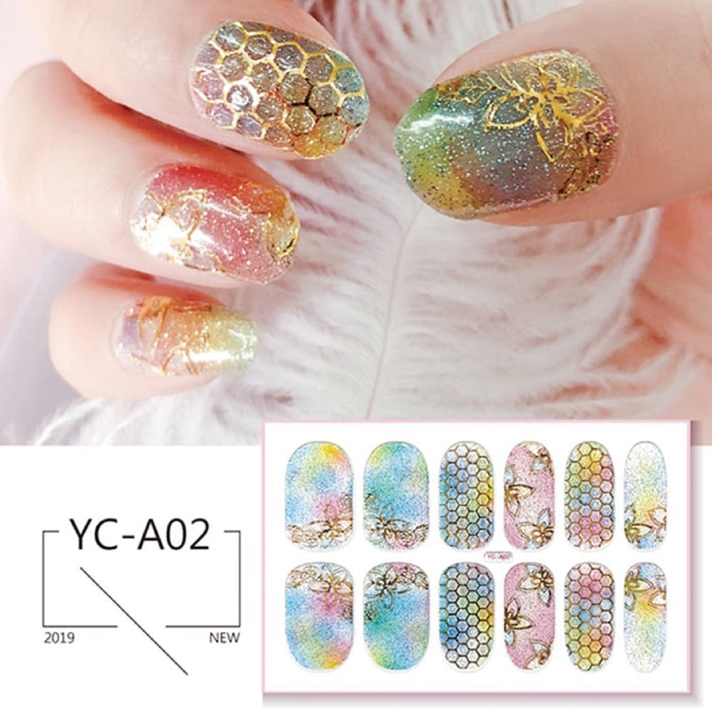 Sticker 3D cao cấp trang trí móng Hàng Mới Về