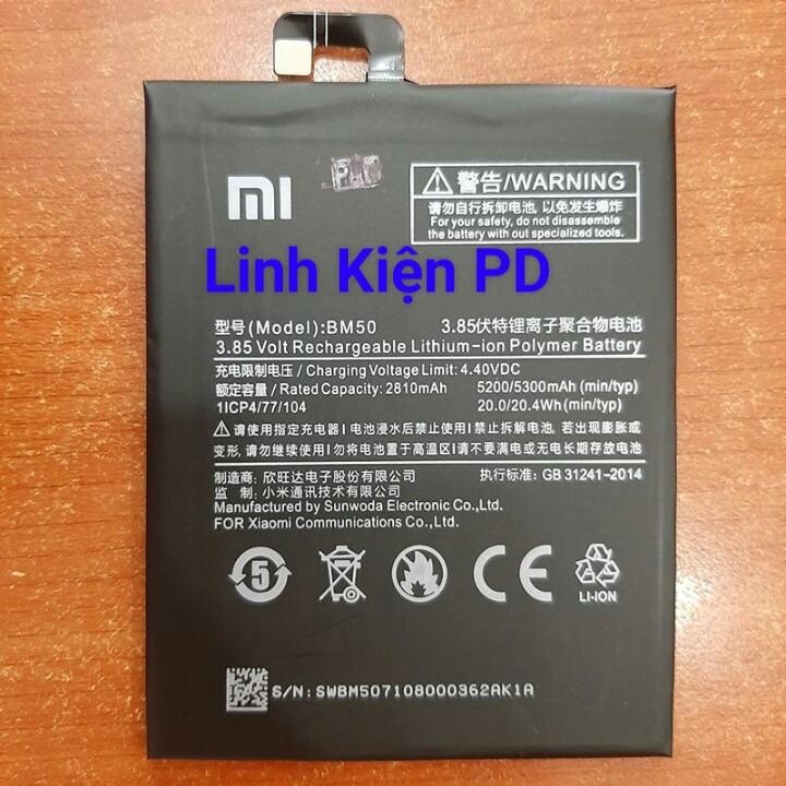 Pin cho Xiaomi MiMax 2 (Mã BM50 )