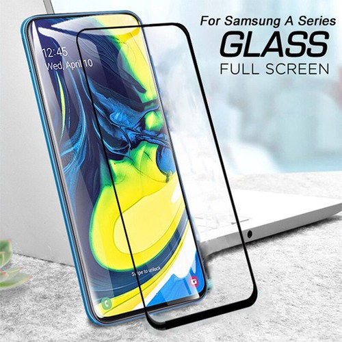 Kính cường lực full màn cho Samsung A80 (đen)