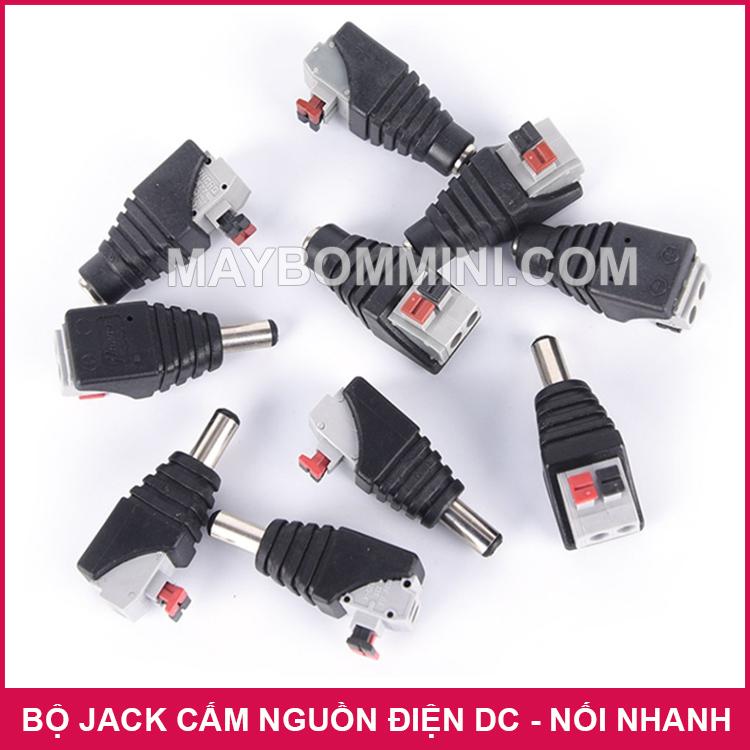 4 Bộ Jack Cấm Nguồn Điện DC đực cái kiểu nối nhanh - 8 cái