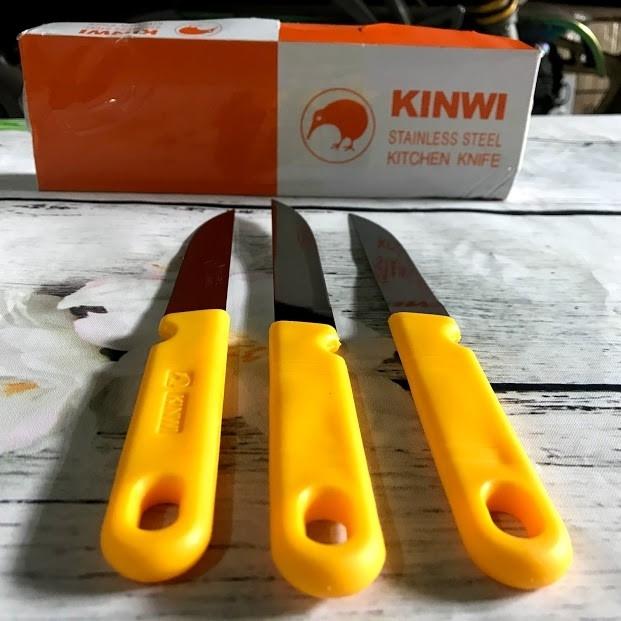 [HCM]Dao Kinwi Stainless Steel Kitchen Knife Cán Vàng Mũi Nhọn Thái Lan