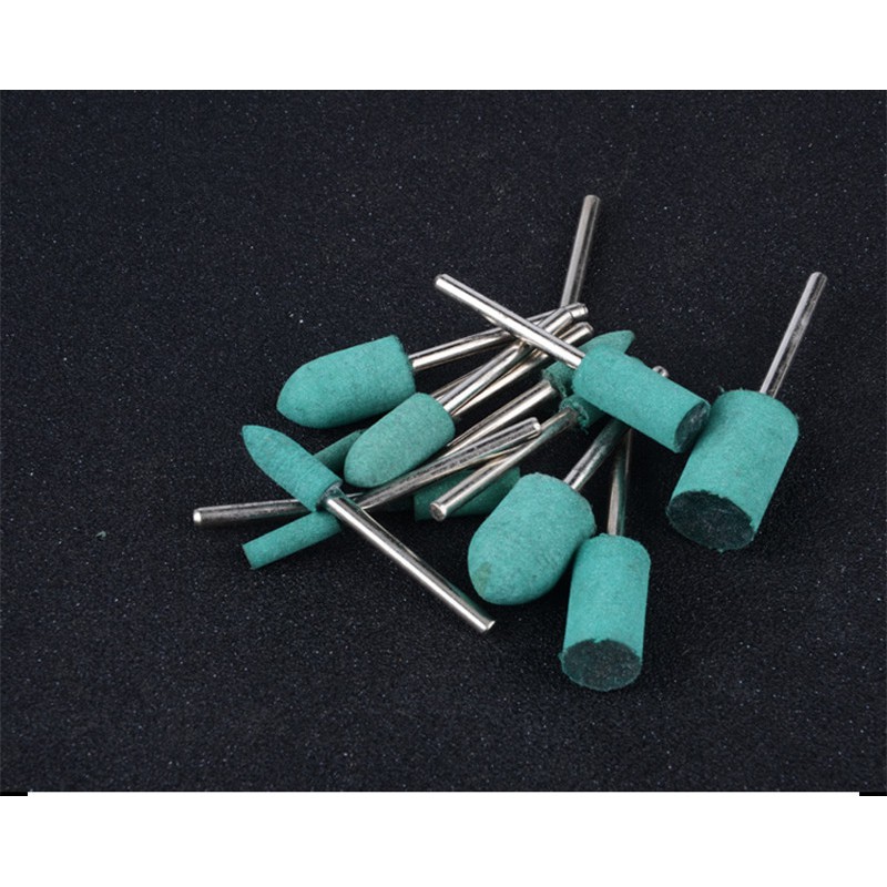 Bộ 10 mũi cao su đánh bóng mini cán 3mm - đánh bóng inox - đánh bóng kim loại