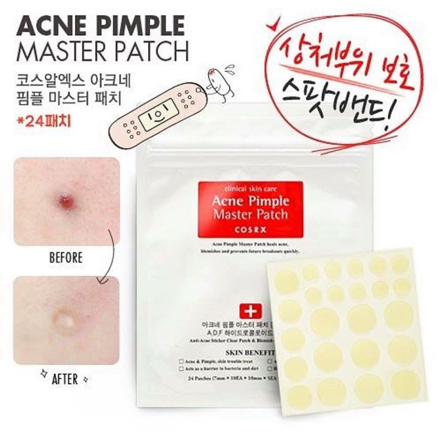 Miếng Dán Mụn Cosrx Acne Pimple Master Patch 24 Miếng Màu Đỏ | Hút Mụn Clear Fit Master Patch 18 Miếng Màu Đen (Mã 36)