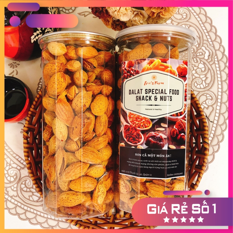 HẠNH NHÂN RANG BƠ 450G [LOẠI ĐẶC BIỆT] - THƠM NGON - BỔ DƯỠNG
