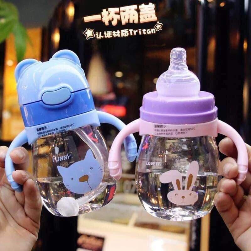 Bình tập uống chống sặc cho bé kèm núm ti