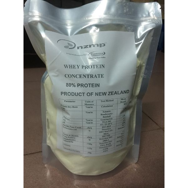 Đạm whey cô đặc 80 từ Newzeland túi zip 1kg