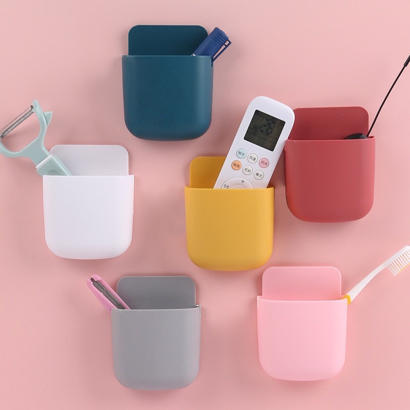 New style wall stickers practical charge hole wall phone holder stand remote control