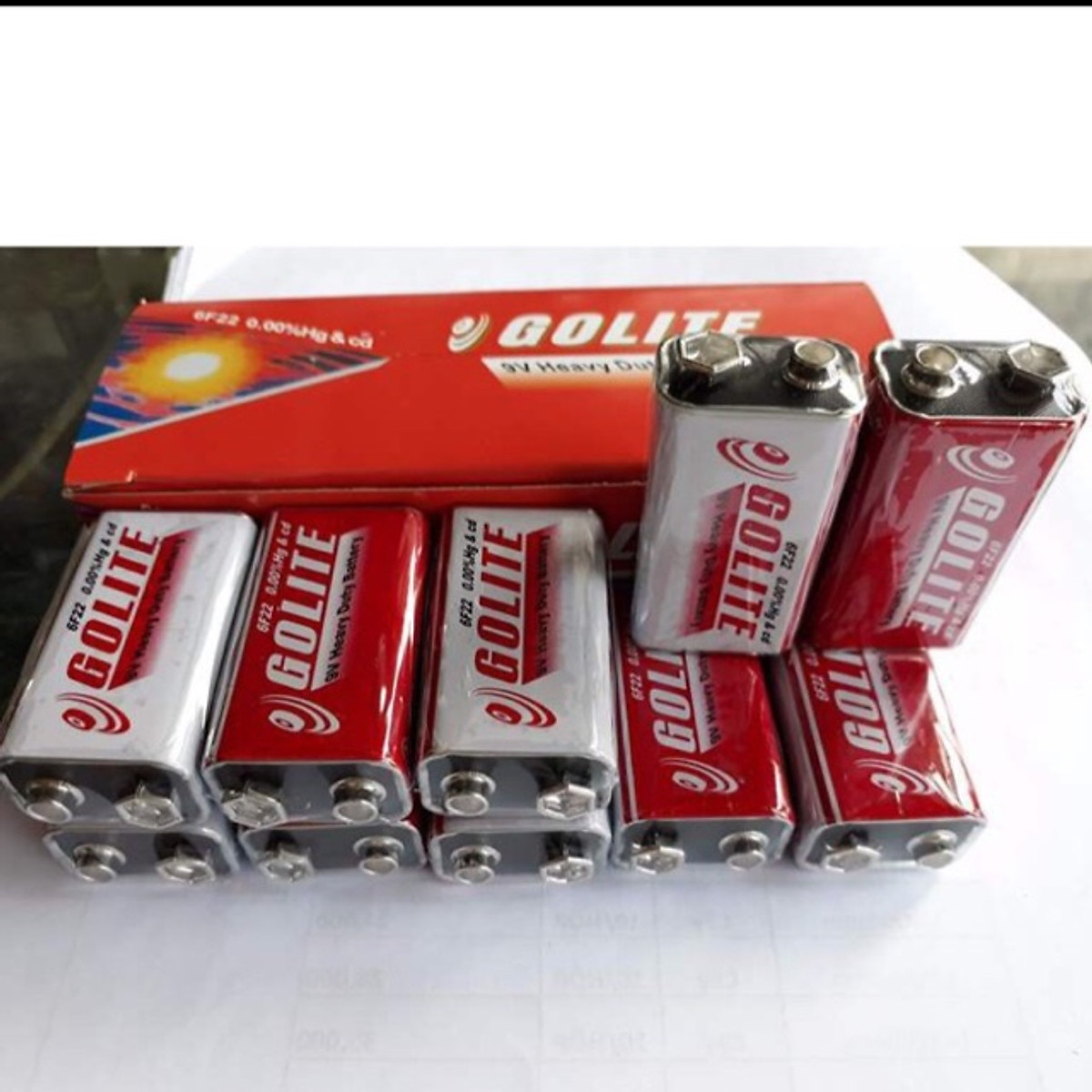 HỘP 10 VIÊN PIN 9V GOLTOE
