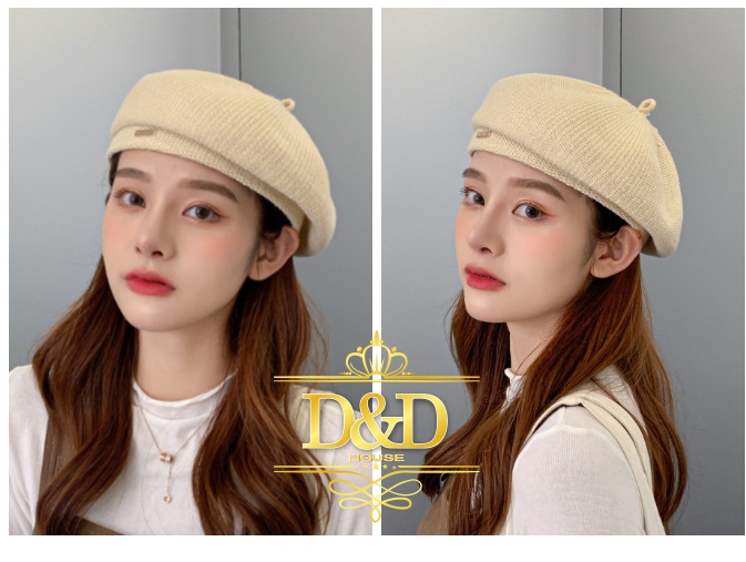 [HCM]Mũ nón nồi beret nữ vải len nhiều màu