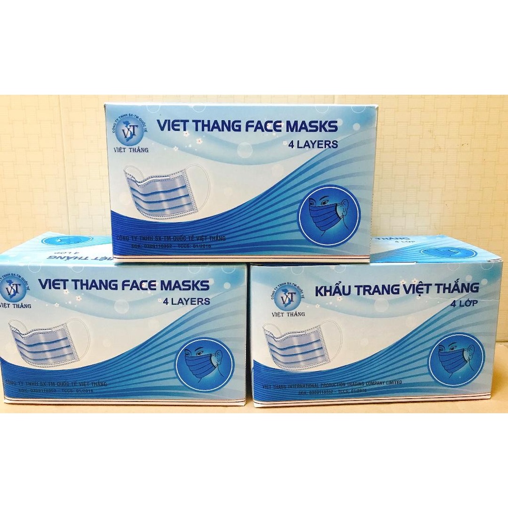Khẩu trang 4 lớp kháng khuẩn Việt Thắng
