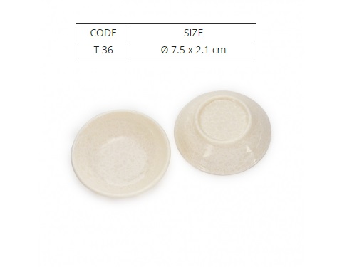 5 Chén Chấm Nhựa Melamine Vân Đá Kem Nhiều Size